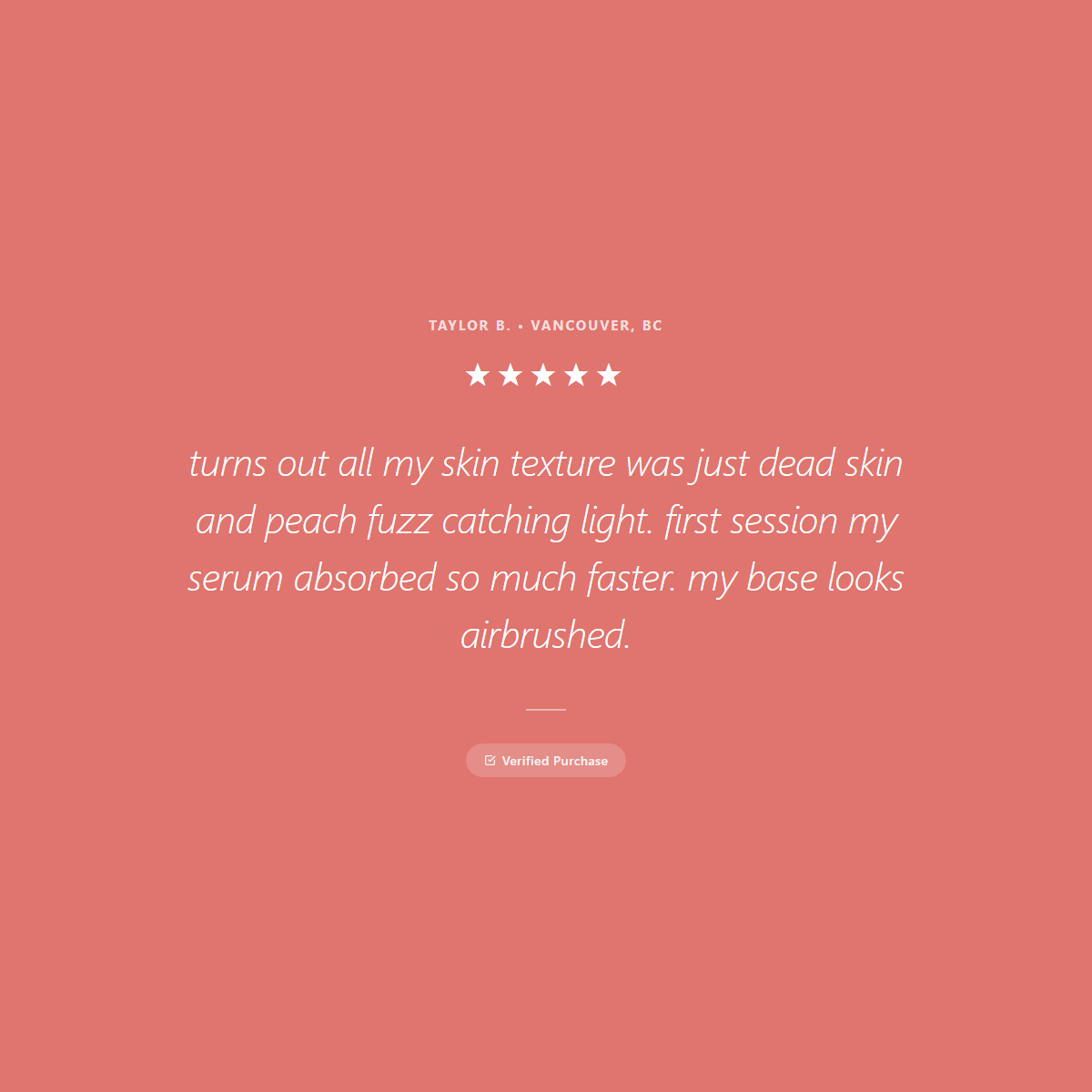 5-star review — Taylor B., Vancouver BC