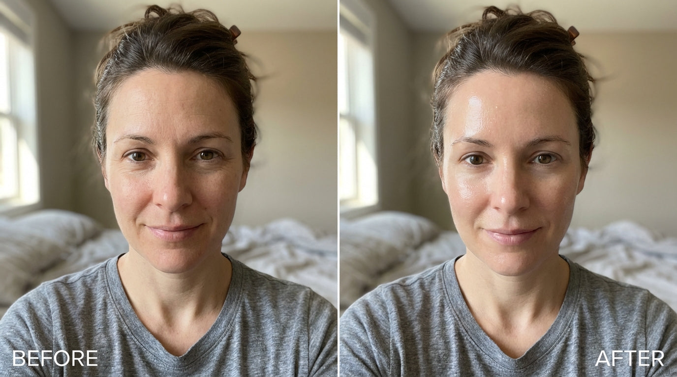 Before and after forehead results