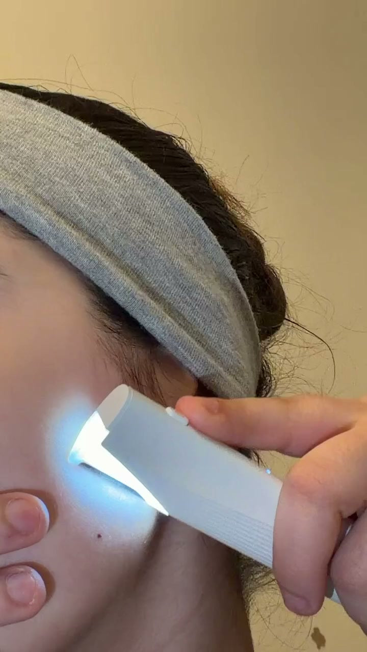 Applying the cream step after dermaplaning